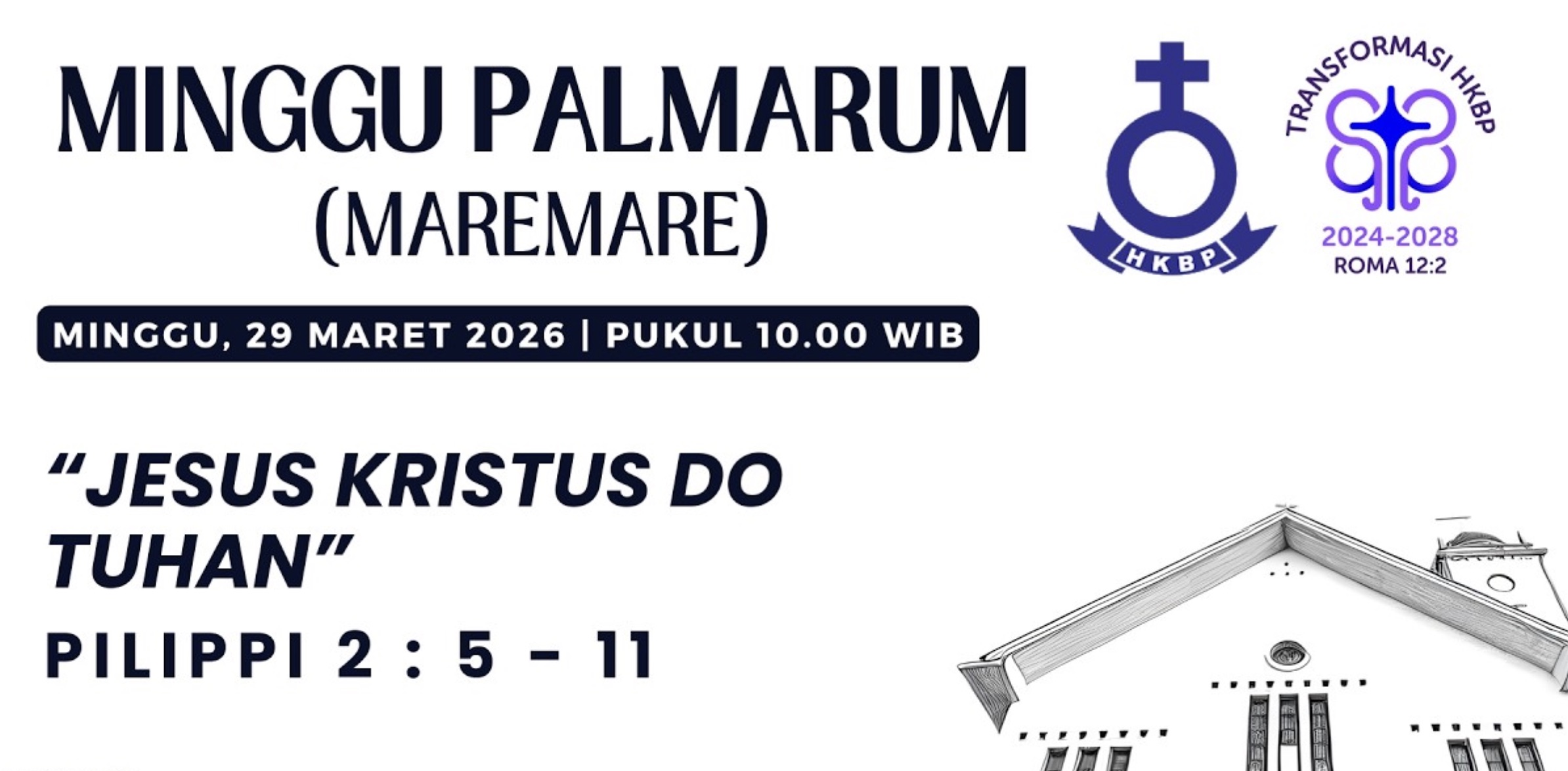 Parmingguon Minggu Palmarum HKBP Medan Sudirman | Minggu, 29 Maret 2026 Pukul 10.00 WIB