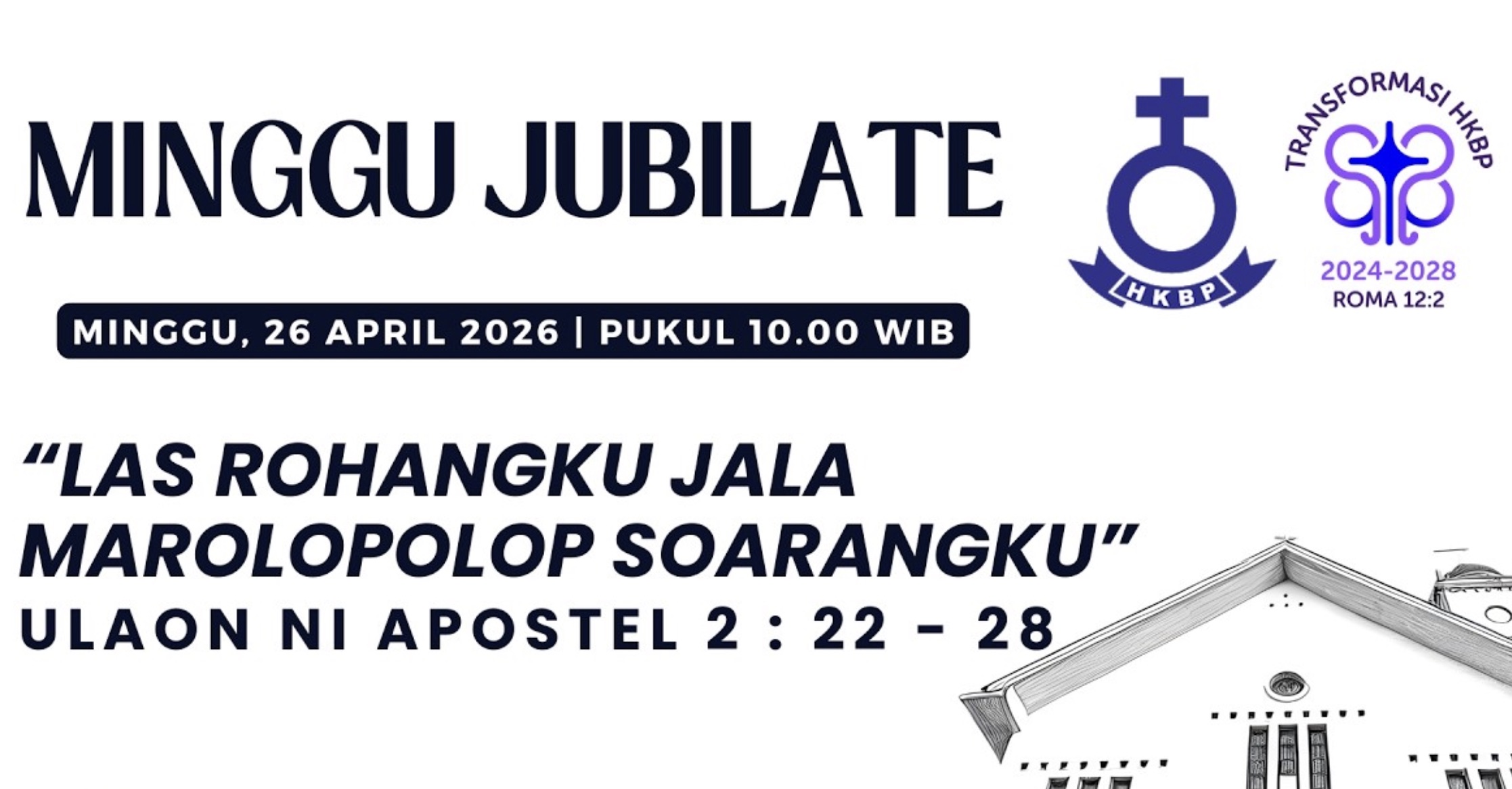 Parmingguon Minggu Jubilate HKBP Medan Sudirman | Minggu, 26 April 2026 Pukul 10.00 WIB