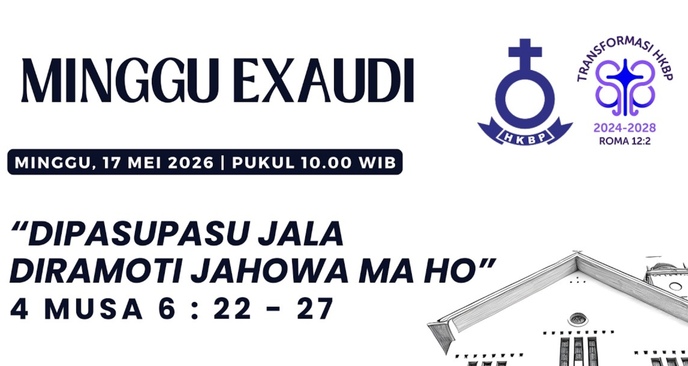Parmingguon Minggu Exaudi HKBP Medan Sudirman | Minggu, 10 Mei 2026 Pukul 10.00 WIB