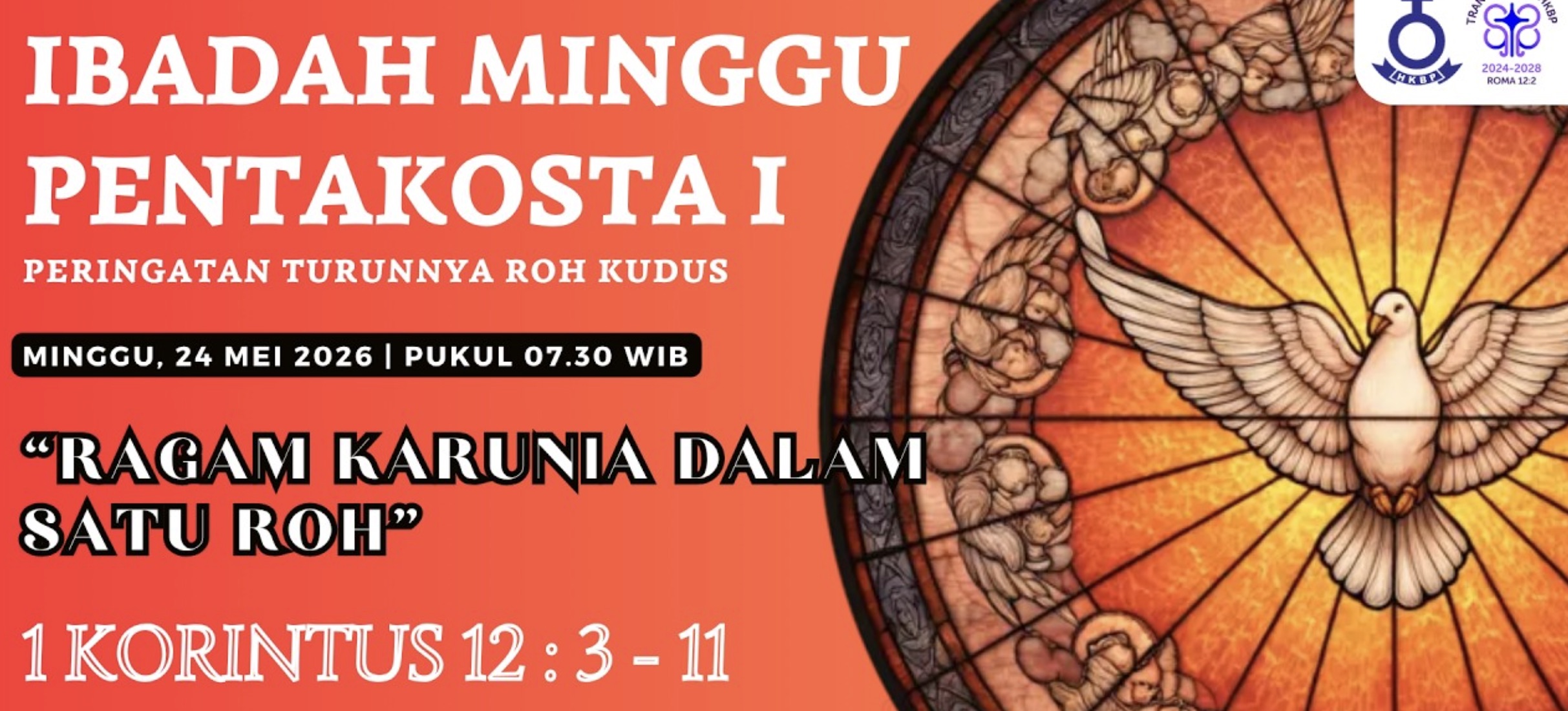 Ibadah Minggu Pentakosta I HKBP Medan Sudirman | Minggu, 24 Mei 2026 Pukul 07.30 WIB