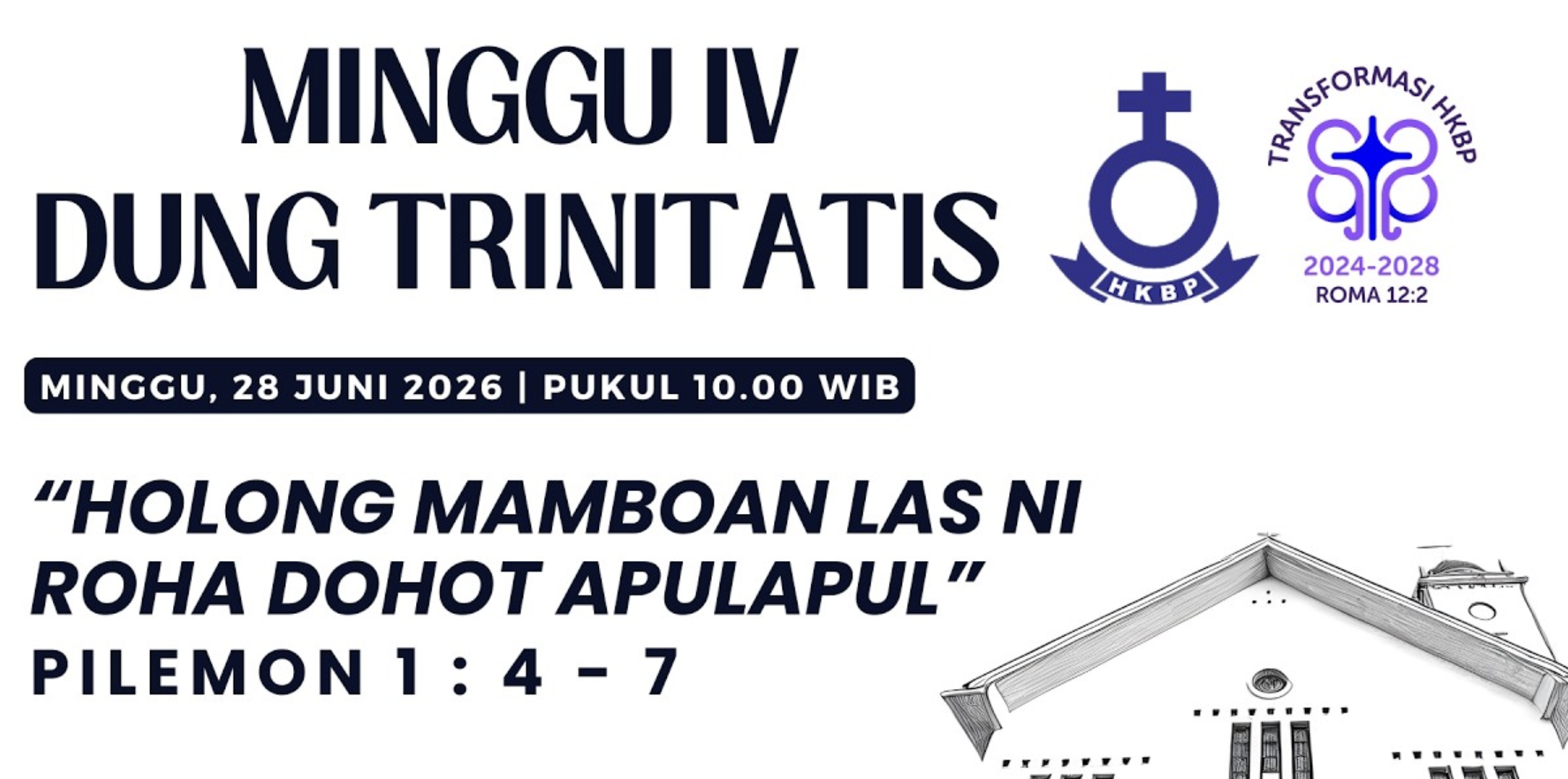 Parmingguon Minggu IV Dung Trinitatis HKBP Medan Sudirman | Minggu, 28 Juni 2026 Pukul 10.00 WIB