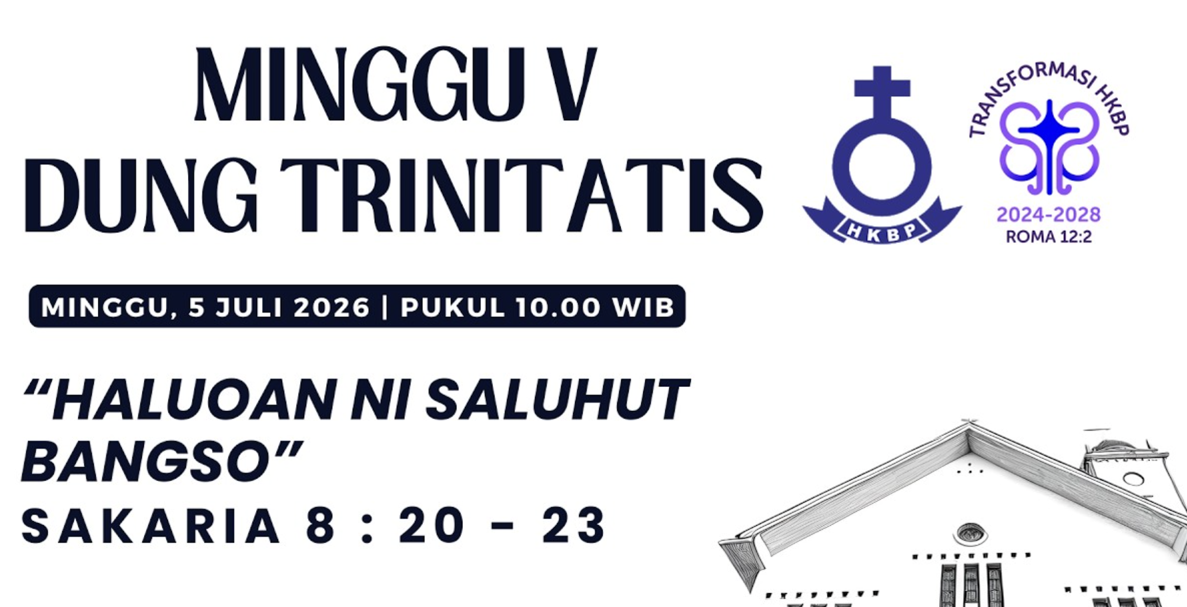 Parmingguon Minggu V Dung Trinitatis HKBP Medan Sudirman | Minggu, 5 Juli 2026 Pukul 10.00 WIB