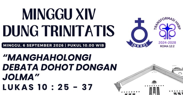 Parmingguon Minggu XIV Dung Trinitatis HKBP Medan Sudirman | Minggu, 6 September 2026 Pukul 10.00