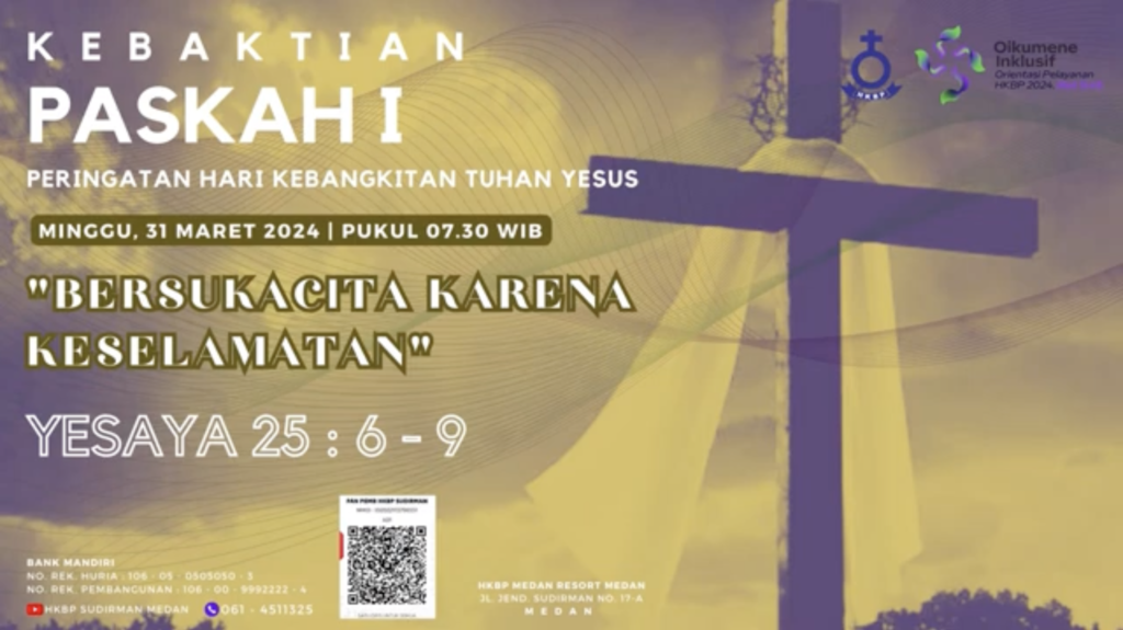 Ibadah Minggu Paskah I HKBP Medan Sudirman | Minggu, 31 Maret 2024 Pukul 07.30 WIB